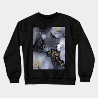 Black and gold flowers Crewneck Sweatshirt